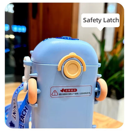 School Bus Design Kids Water Bottle With Strap– 500ml