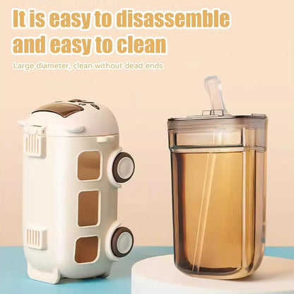 School Bus Design Kids Water Bottle With Strap– 500ml