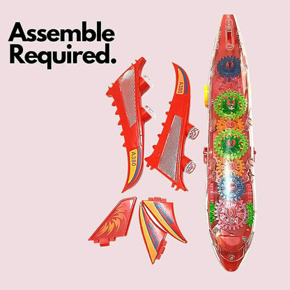 New Trending Transparent Gear Plane Toy