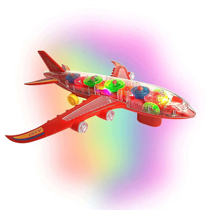 New Trending Transparent Gear Plane Toy