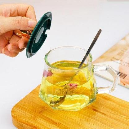 Golden Crown Sugar Pot with Lid & Spoon