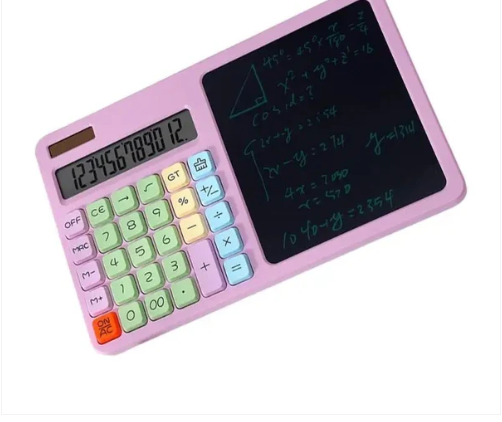 2-in-1 Calculator with LCD Writing Tablet