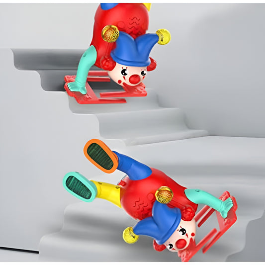 Electric Upside-Down Dancing Clown Toy with Music & Flashing Lights