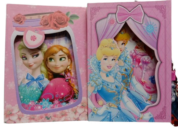 Princess, Frozen & Sofia Cover Fancy Lock Spiral Binding Diary