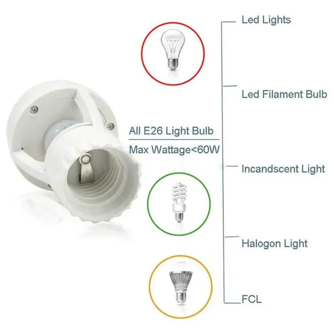Infrared Motion Sensor Lamp Holder