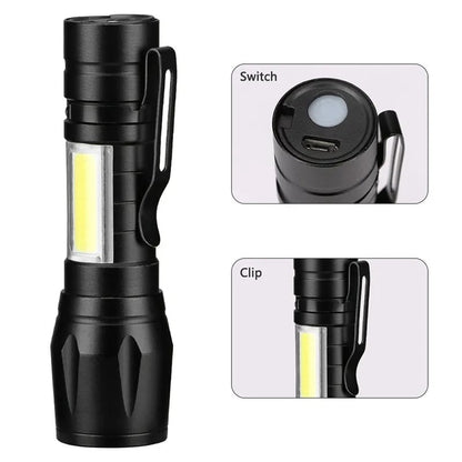 Mini Rechargeable LED Flashlight – Waterproof Torch