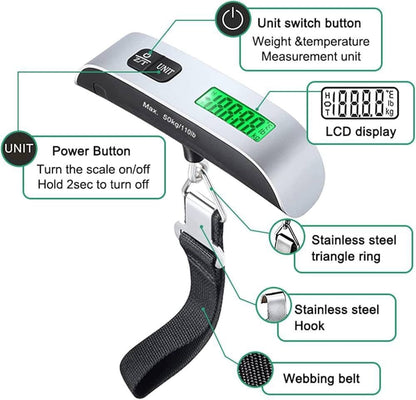 Portable Digital Luggage Scale – LCD Display