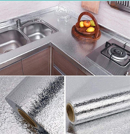 Silver Foil Kitchen Waterproof & Oil Proof Sticker