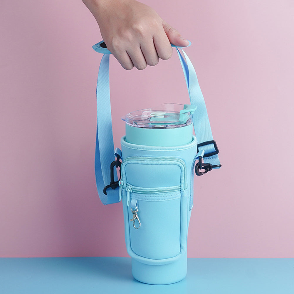 Water Bottle Carrier Bag with Phone Pocket