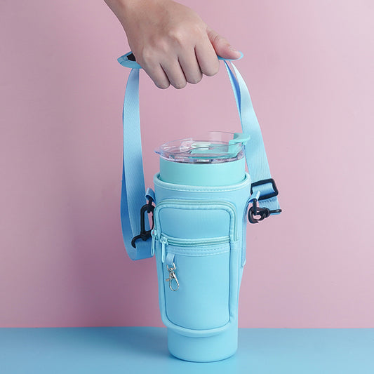 Water Bottle Carrier Bag with Phone Pocket
