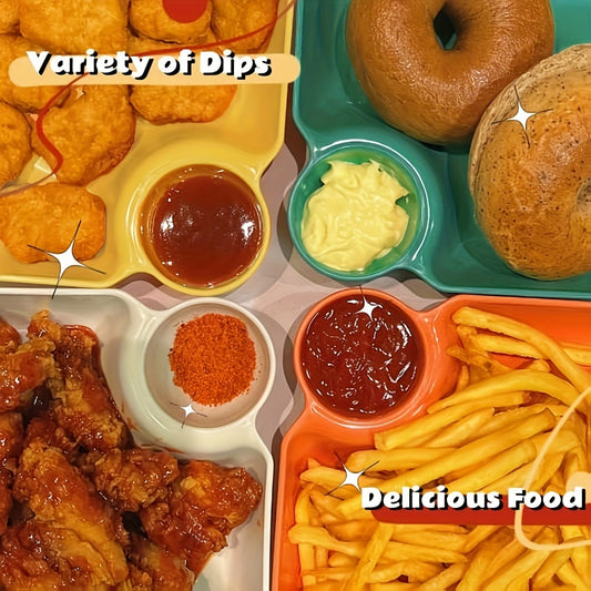 4-Piece Colorful Serving Platter Set