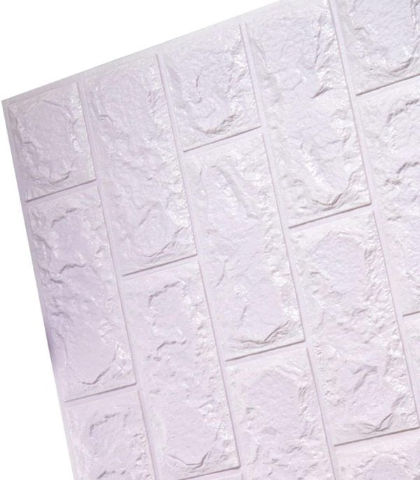 3D Wall Sticker White Brick Sheet