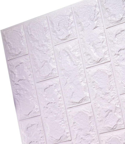 3D Wall Sticker White Brick Sheet