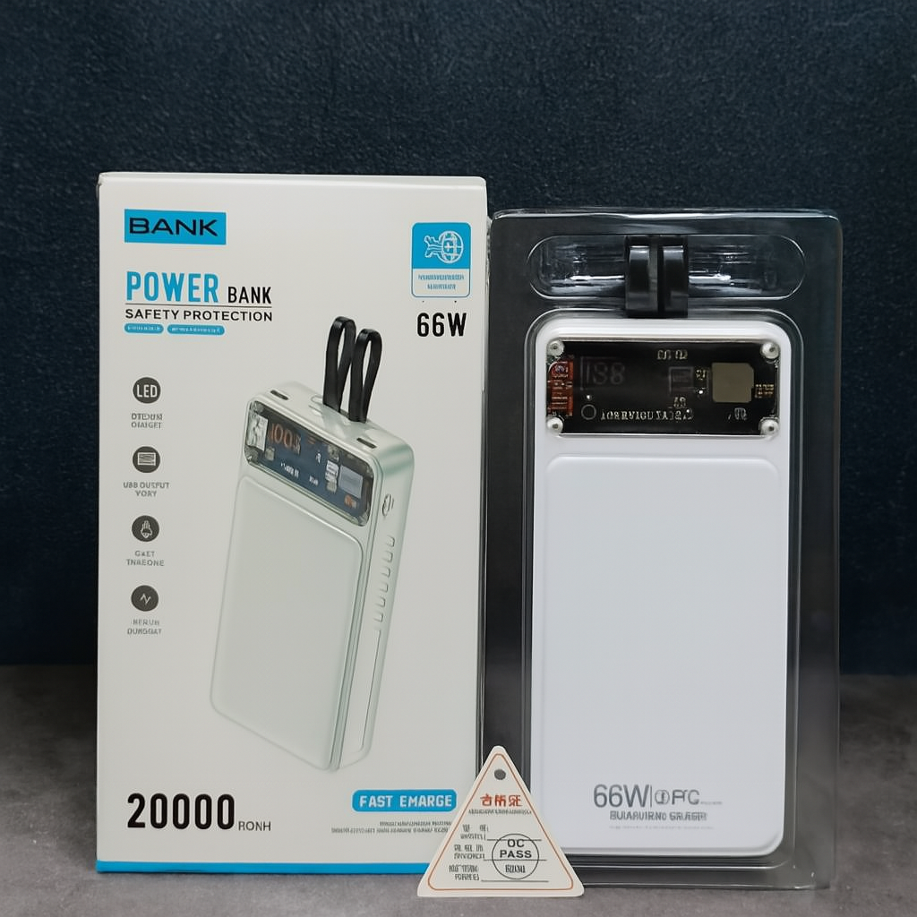 66W 20000mAh Power Bank With LED Display