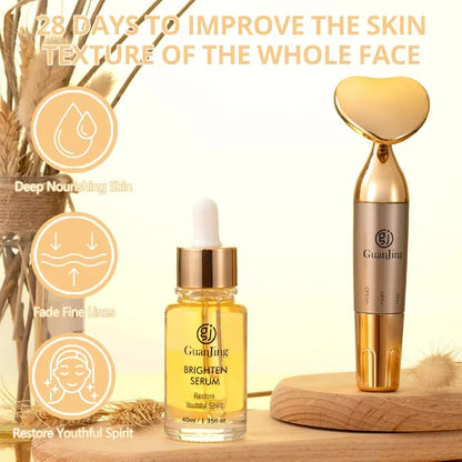 Guanjing Brighten Serum 40Ml With Facial Massager