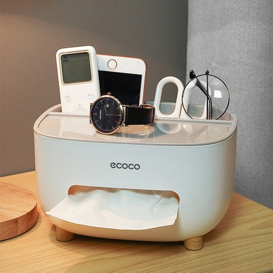 New Ecoco Tissue Box With Multifunctional Storage Drawer