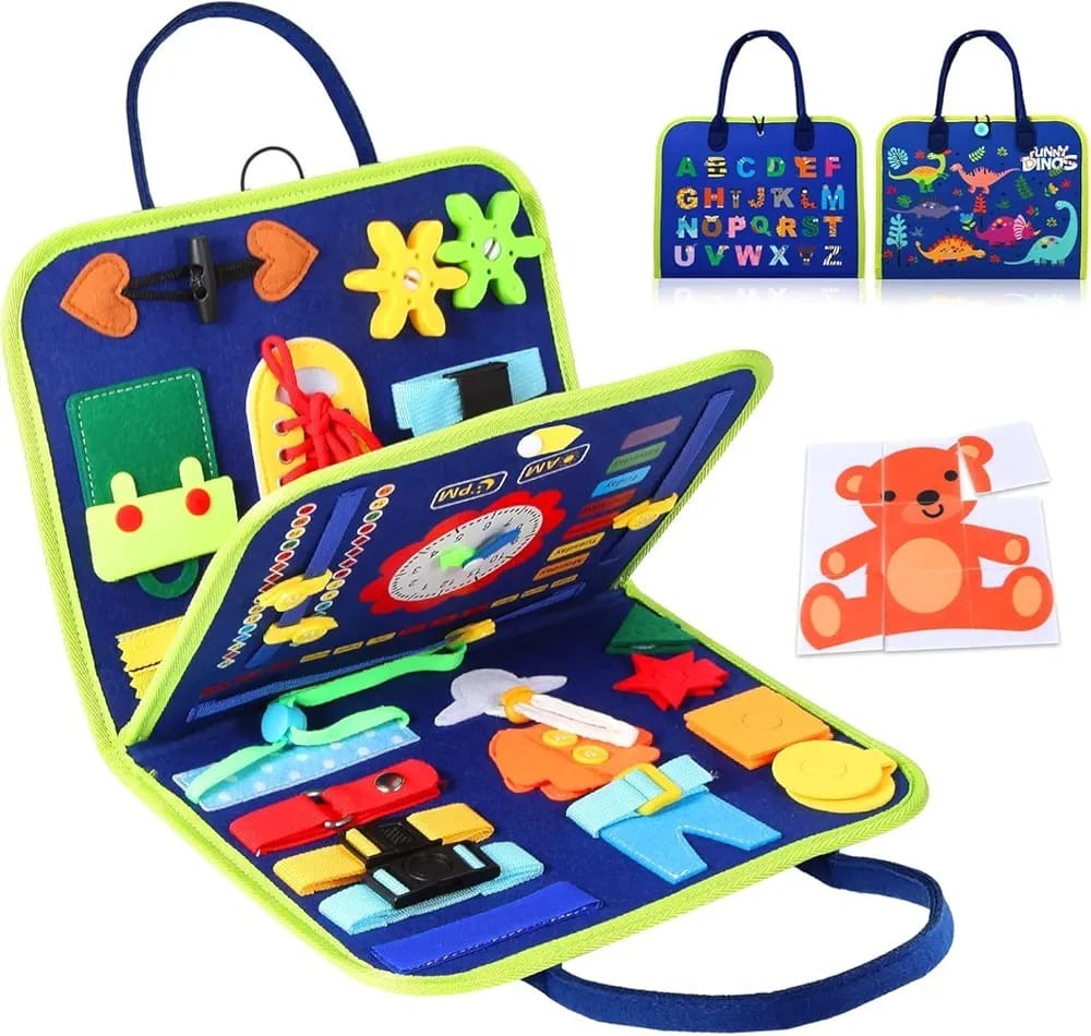 Reusable Montessori Busy Book For Toddlers