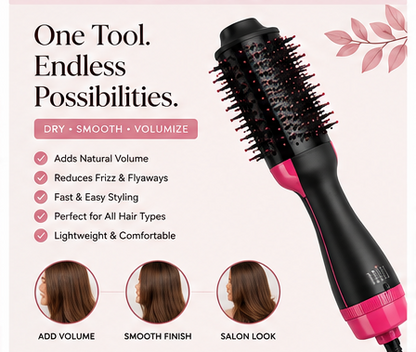 Dry. Smooth. Volumize. All in One Step.