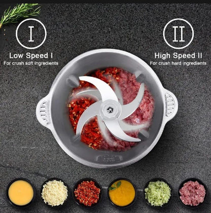 Stainless Steel 2 Speeds Big Capacity Electric Meat Grinder Food Processor