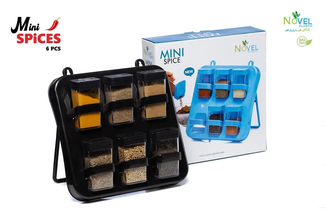 Multicolor Spices Rack - 6 Pcs Kitchen Organizer