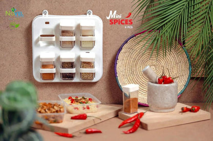 Multicolor Spices Rack - 6 Pcs Kitchen Organizer