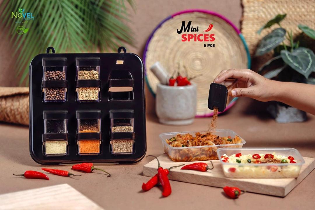 Multicolor Spices Rack - 6 Pcs Kitchen Organizer