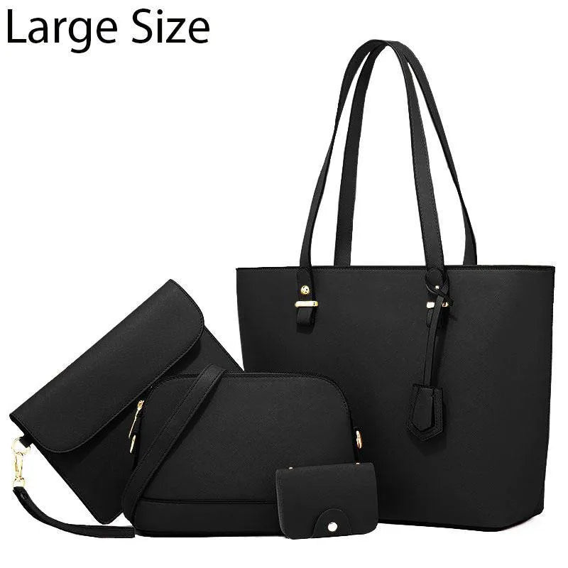 Women's PU Leather Plain Shoulder Bag