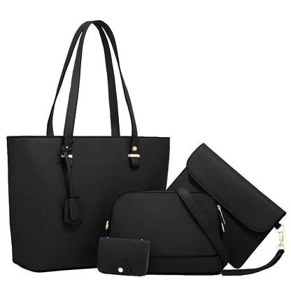 Women's PU Leather Plain Shoulder Bag
