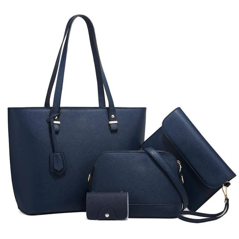 Women's PU Leather Plain Shoulder Bag