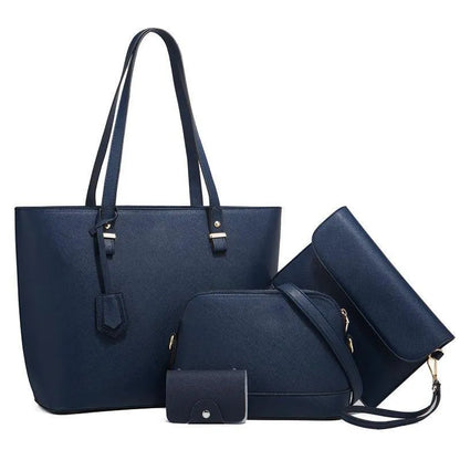 Women's PU Leather Plain Shoulder Bag