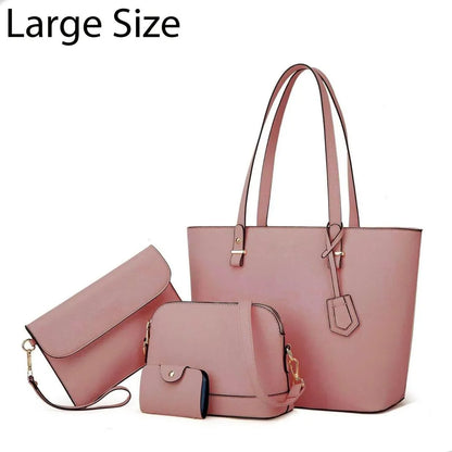 Women's PU Leather Plain Shoulder Bag