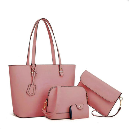 Women's PU Leather Plain Shoulder Bag