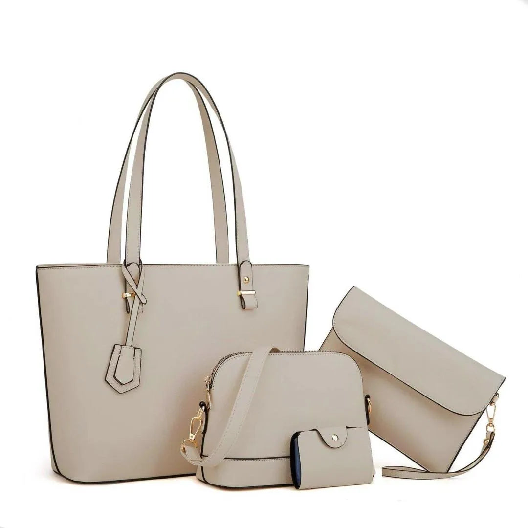 Women's PU Leather Plain Shoulder Bag