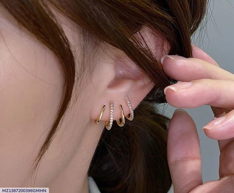 Arrow Shaped Gold Plated Zircon Studs