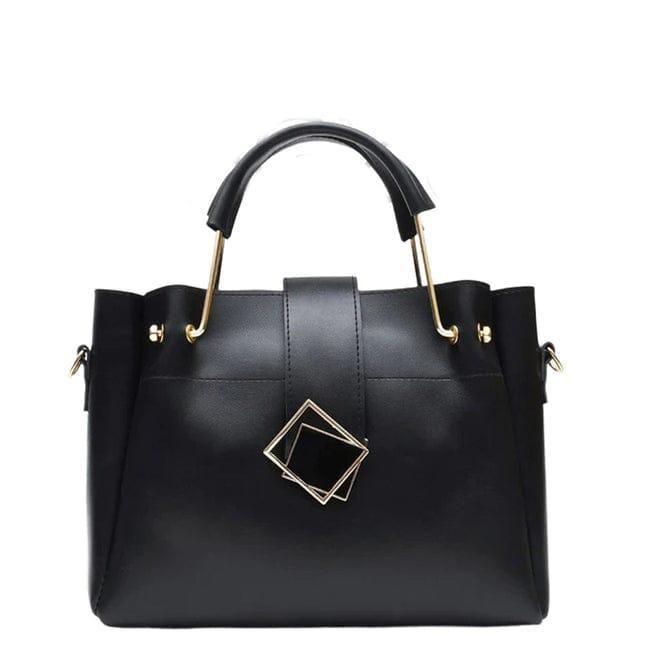 Chic Women's Faux Leather Shoulder Bag - 2 Pcs