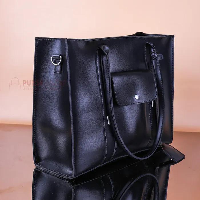 Girl's PU Leather Plain Tote Bags