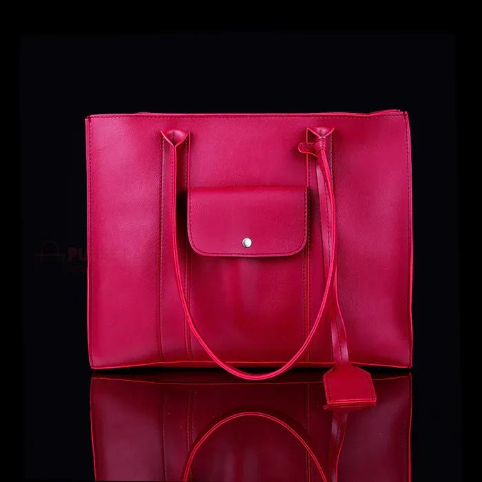 Girl's PU Leather Plain Tote Bags