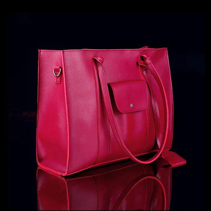 Girl's PU Leather Plain Tote Bags