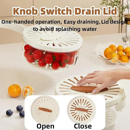 2 In 1 Vegetable Drainer And Strainer Fruit Basket