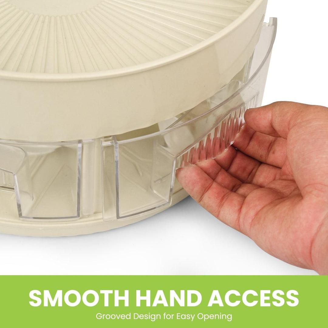 Multifunctional Large-Capacity Rotating Spice Rack with Seasoning Jars