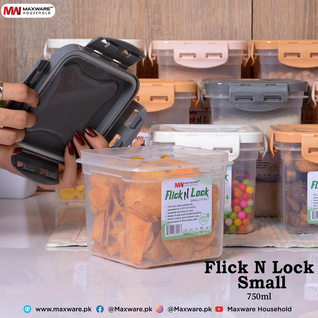 Flick n Lock Jar – Airtight Storage, Effortless Access