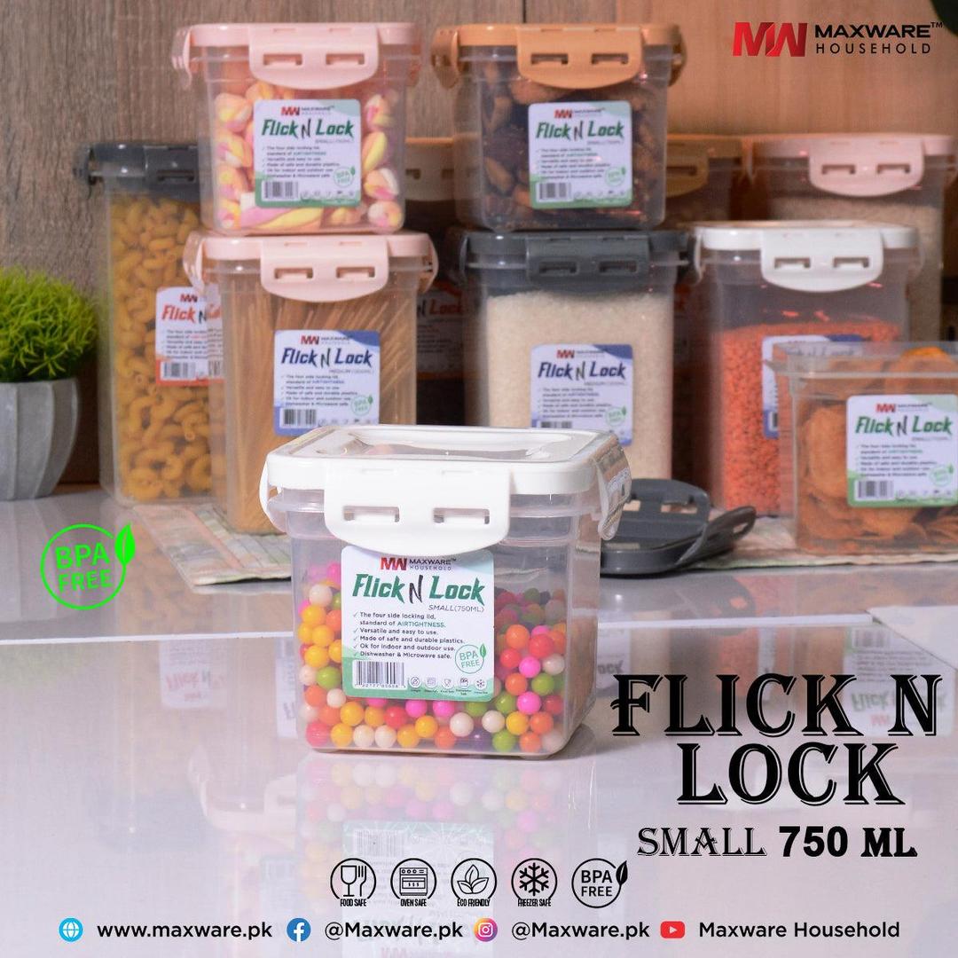 Flick n Lock Jar – Airtight Storage, Effortless Access