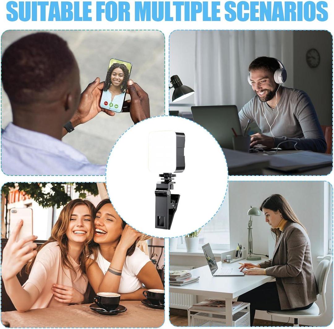 Plokama PK-79 LED Selfie Video Light for Mobile & Camera – 3 Light Modes, 3200K-5600K