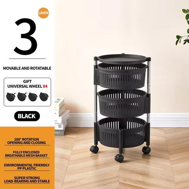 3-Tier Stylish Iron Fruit Basket - 1 Pc for a Decorative Touch