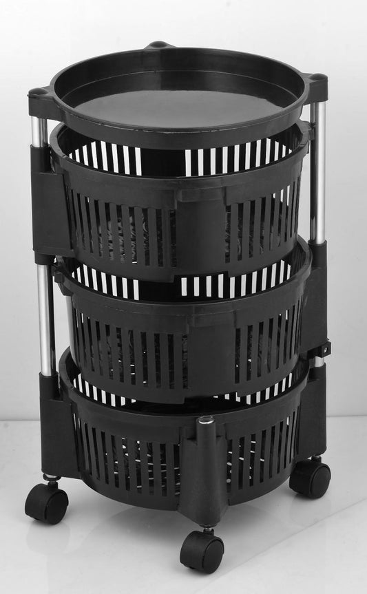 3-Tier Stylish Iron Fruit Basket - 1 Pc for a Decorative Touch