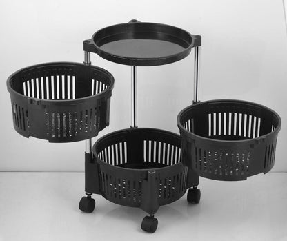 3-Tier Stylish Iron Fruit Basket - 1 Pc for a Decorative Touch
