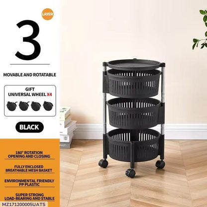 3-Tier Stylish Iron Fruit Basket - 1 Pc for a Decorative Touch