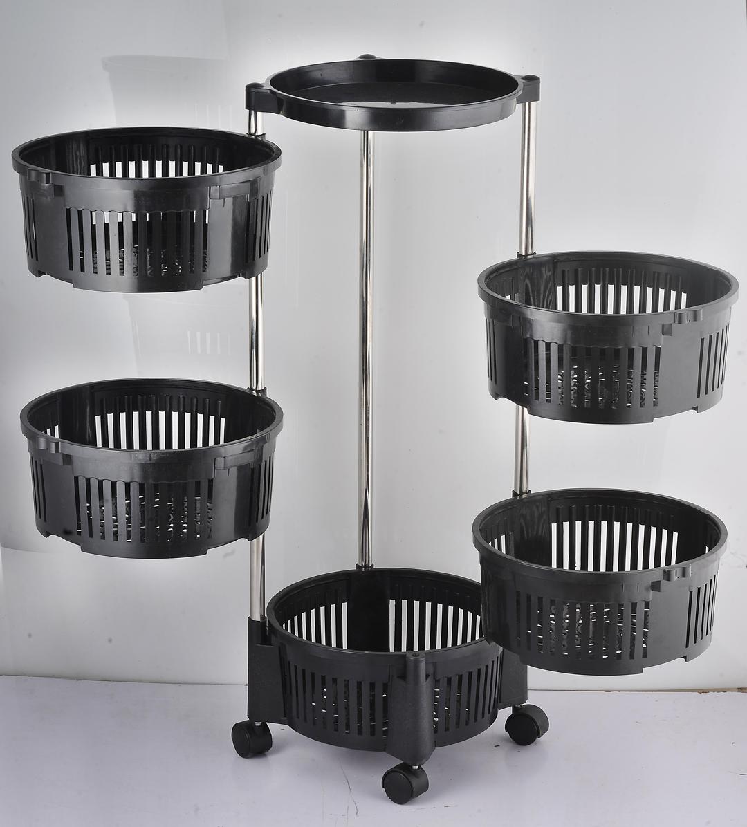 5- Tier Stylish Plastic Fruit Basket - 1 Pc for All Your Fresh Produce