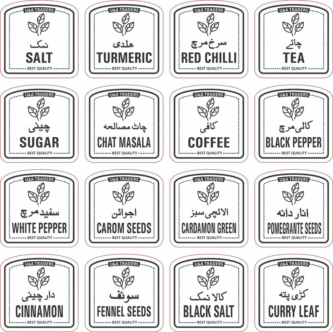 Stylish 8 Pcs Spices Jar Set