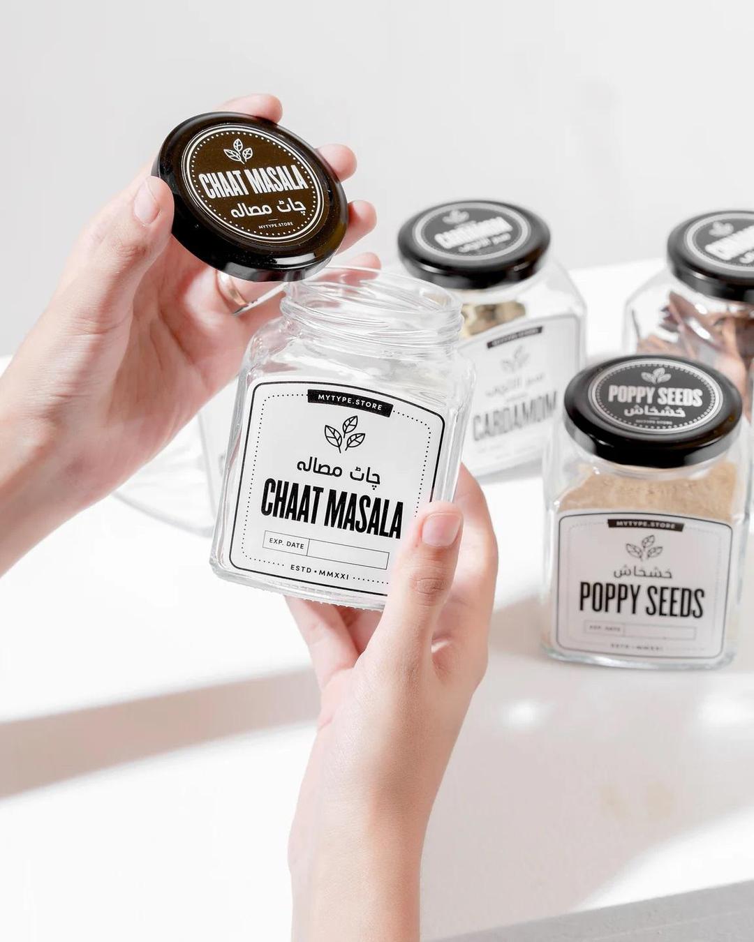 Stylish 8 Pcs Spices Jar Set